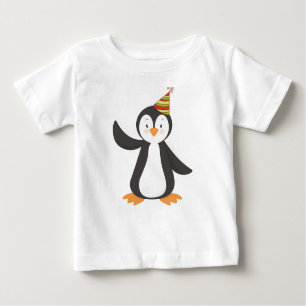 Camiseta De Bebé Pingüino, Pingüino Infantil, Pingüino Con Gorra Fi