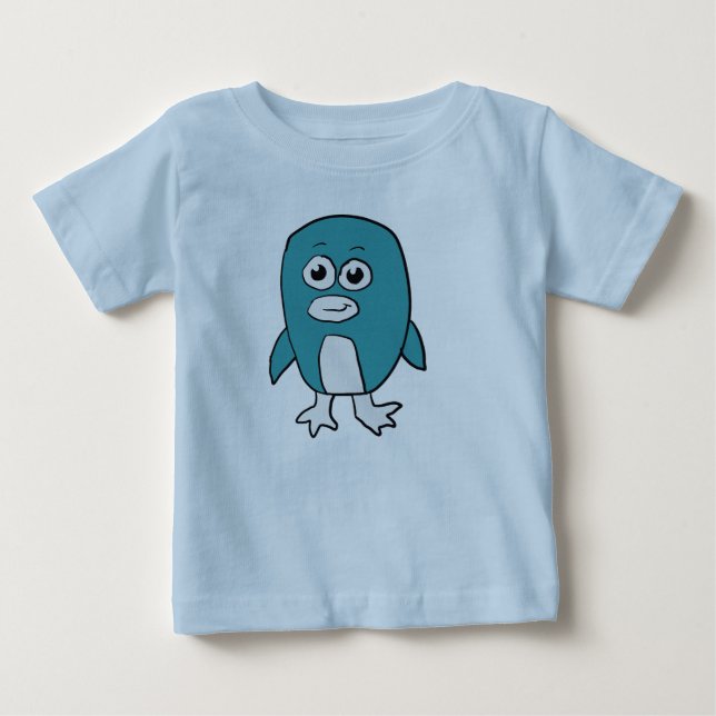 Camiseta De Bebé Pingüino Retro (Anverso)