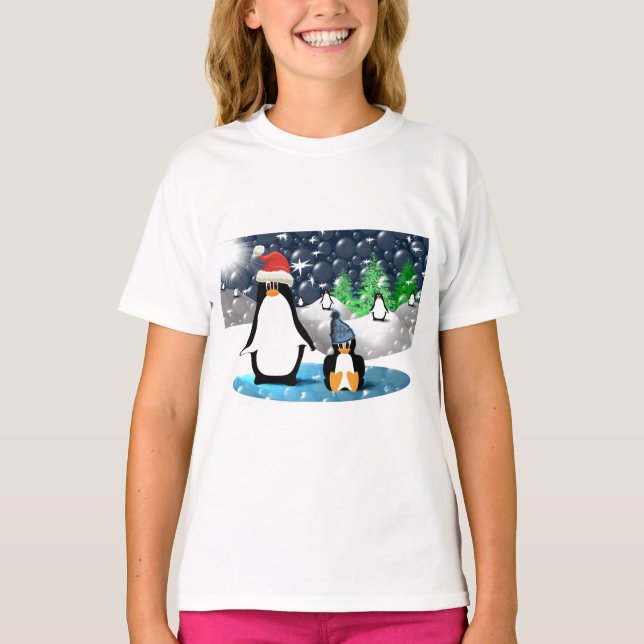Camiseta De Bebé Pingüinos (Anverso)