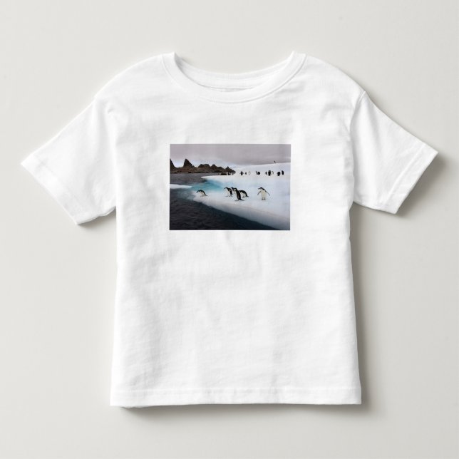 Camiseta De Bebé Pingüinos de Barbijo (Anverso)