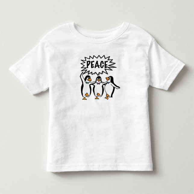 Camiseta De Bebé Pingüinos de paz (Anverso)