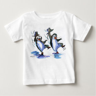 Camiseta De Bebé pingüinos del baile