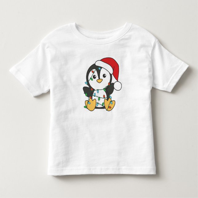 Camiseta De Bebé Pingüinos Navidades de pingüino en invierno (Anverso)