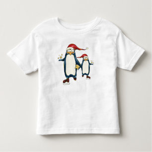 Camiseta De Bebé Pingüinos patinadores del navidad