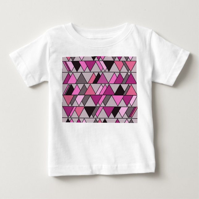 Camiseta De Bebé Pink Camo Triangles (Anverso)