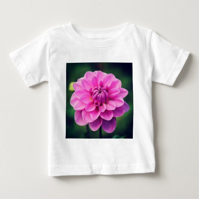 Camiseta De Bebé Pink Dahlia (Anverso)