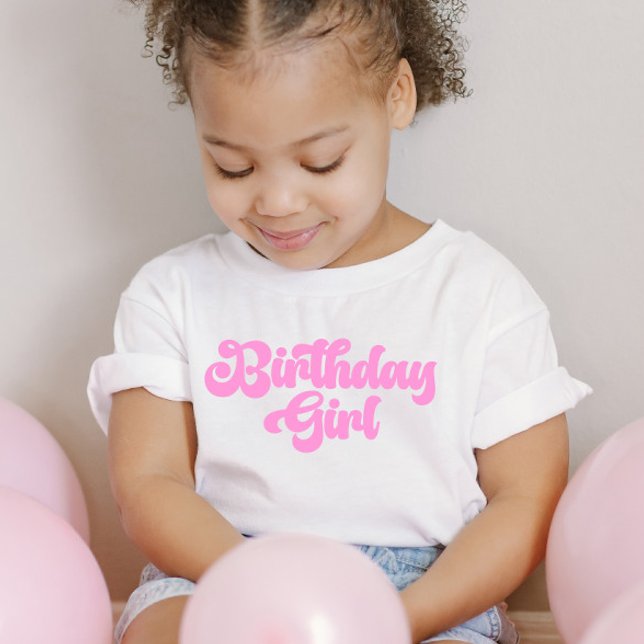 Camiseta De Bebé Pink Girly Birthday Girl 1st First Birthday (Subido por el creador)