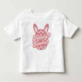 Camiseta De Bebé Pink Happy Easter Bunny