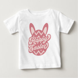 Camiseta De Bebé Pink Happy Easter Bunny