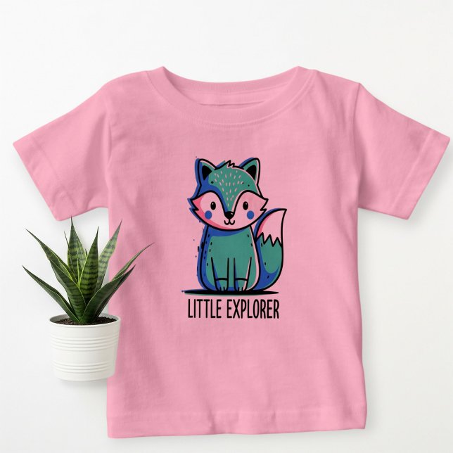 Camiseta De Bebé Pink Little Explorer Baby T-Shirt - Cute  (Subido por el creador)