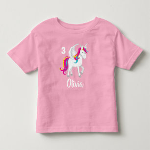 Camiseta De Bebé Pink personalizado de cumpleaños de Unicornio