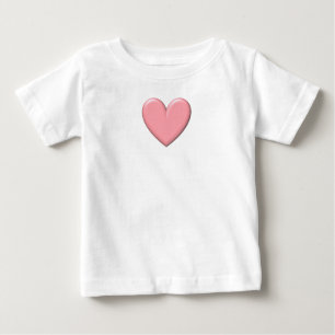 Camiseta De Bebé Pink Puffy Heart