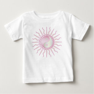 Camiseta De Bebé Pink Starburst Yin Yang