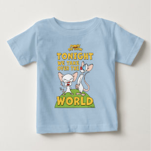 Camiseta De Bebé Pinky y el cerebro   Asumir El Mundo