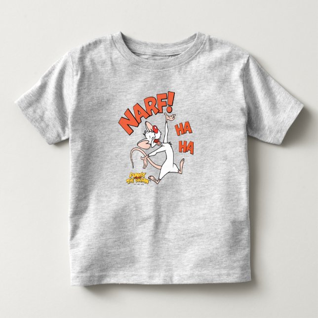 Camiseta De Bebé Pinky y el cerebro | Pinky "Narf" (Anverso)