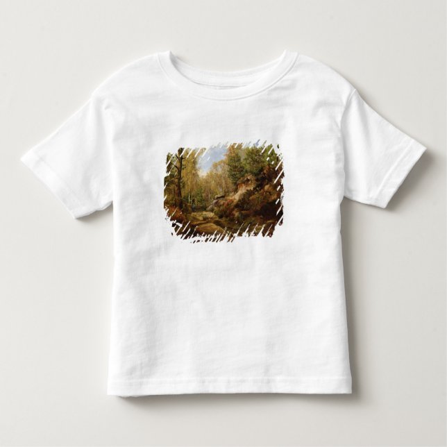 Camiseta De Bebé Pinos y árboles de abedul o el bosque de (Anverso)