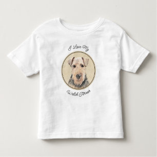Camiseta De Bebé Pintado de Welsh Terrier - Arte de Perro Original.