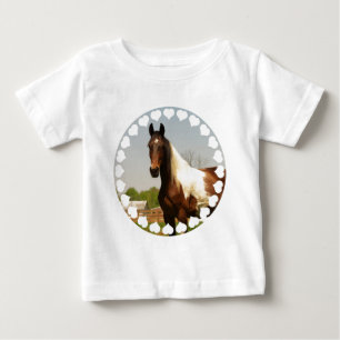 Camiseta De Bebé Pinte la camiseta del bebé del caballo