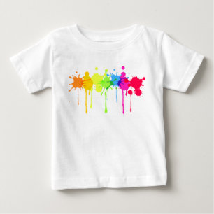 Camiseta De Bebé Pinte la camiseta del bebé del chapoteo