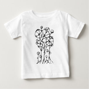 Camiseta De Bebé Pintura a mano - Grupo de árboles abstractos 1