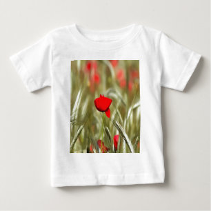 Camiseta De Bebé Pintura acrílica de adormidera caliente
