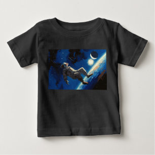 Camiseta De Bebé pintura al óleo "Payaso En El Espacio"