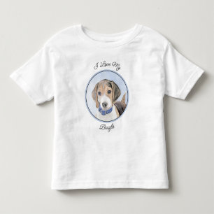 Camiseta De Bebé Pintura Beagle - Arte Perro Original Cuto