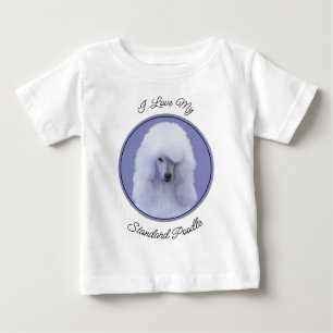 Camiseta De Bebé Pintura blanca de canapé estándar - Arte de perro 