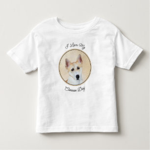 Camiseta De Bebé Pintura canaense de perro - Arte original de perro