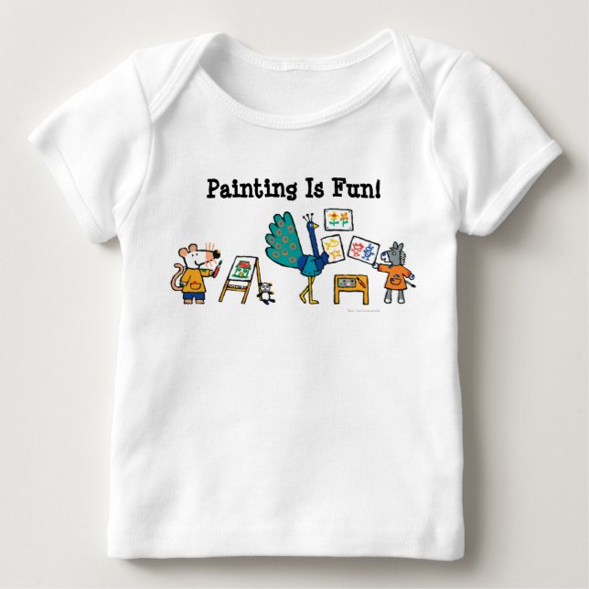 Camiseta De Bebé ¡Pintura con Maisy! (Anverso)