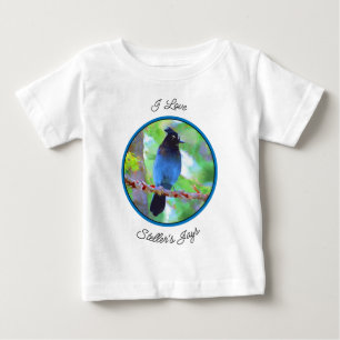 Camiseta De Bebé Pintura de arrendajo de Steller - Arte de ave orig
