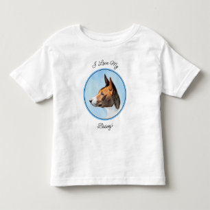 Camiseta De Bebé Pintura de Basenji - Arte original muy bonito