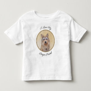 Camiseta De Bebé Pintura de Berger Picard - Arte de Perro Original.