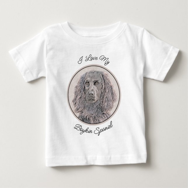 Camiseta De Bebé Pintura de Boykin Spaniel - Arte de Perro Original