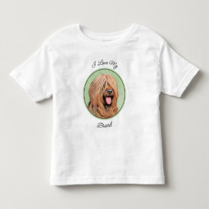 Camiseta De Bebé Pintura de Briard - Arte de Perro Original.