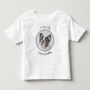 Camiseta De Bebé Pintura de Bulldog francés (Brindle Pied) - Arte d