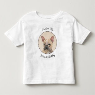 Camiseta De Bebé Pintura de Bulldog francés (Sable) - Cuto original