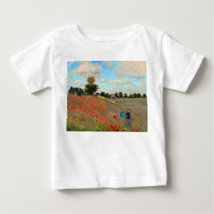 Camiseta De Bebé Pintura de campo de adormidera de Claude Monet (18