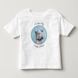 Camiseta De Bebé Pintura de Cesky Terrier - Arte de Perro Original.