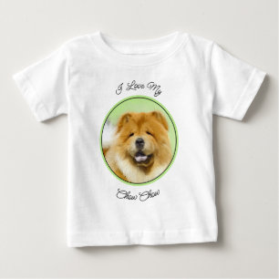 Camiseta De Bebé Pintura de Chow Chow - Arte original de perro lind