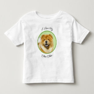 Camiseta De Bebé Pintura de Chow Chow - Arte Perro Original.