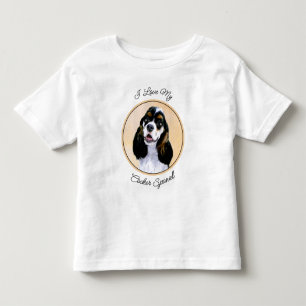 Camiseta De Bebé Pintura de Cocker Spaniel (Parti) - Arte Perro Ori