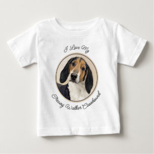 Camiseta De Bebé Pintura de Coonhound Treeing Walker - Arte Origina