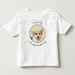 Camiseta De Bebé Pintura de Corgi galés de Pembroke - Arte Perro Or