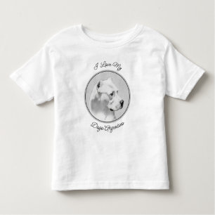 Camiseta De Bebé Pintura de Dogo Argentino - Arte original del perr