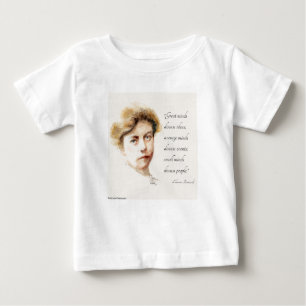 Camiseta De Bebé Pintura de Eleanor Roosevelt y cita de "Great Mind