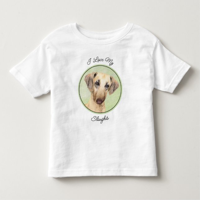 Camiseta De Bebé Pintura de eslúpulos - Arte de perro original lind (Anverso)
