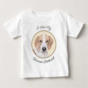 Camiseta De Bebé Pintura de Foxhound estadounidense - Arte de Perro