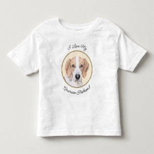 Camiseta De Bebé Pintura de Foxhound estadounidense - Arte de Perro