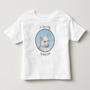 Camiseta De Bebé Pintura de gato blanco - Pequeño artista de gato o